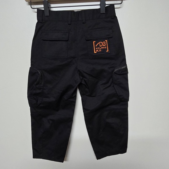 Dolce & Gabbana Kids Cargo Pants Size‎ 4 Black Gamers Theme DG Milano Patch NWT